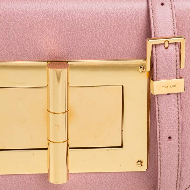 Pre Owned Tom Ford Pink Leather Small Natalia Crossbody Bag