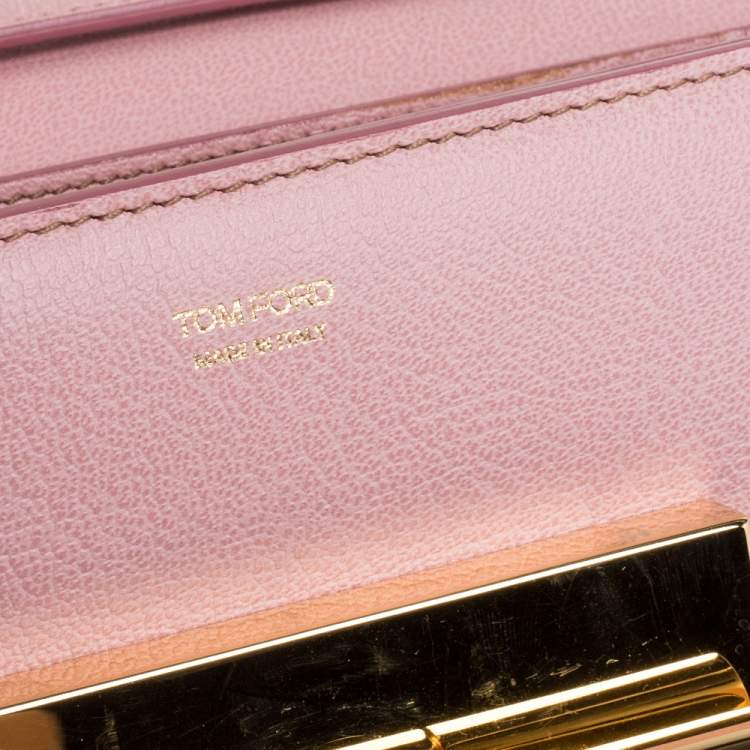 Pre Owned Tom Ford Pink Leather Small Natalia Crossbody Bag