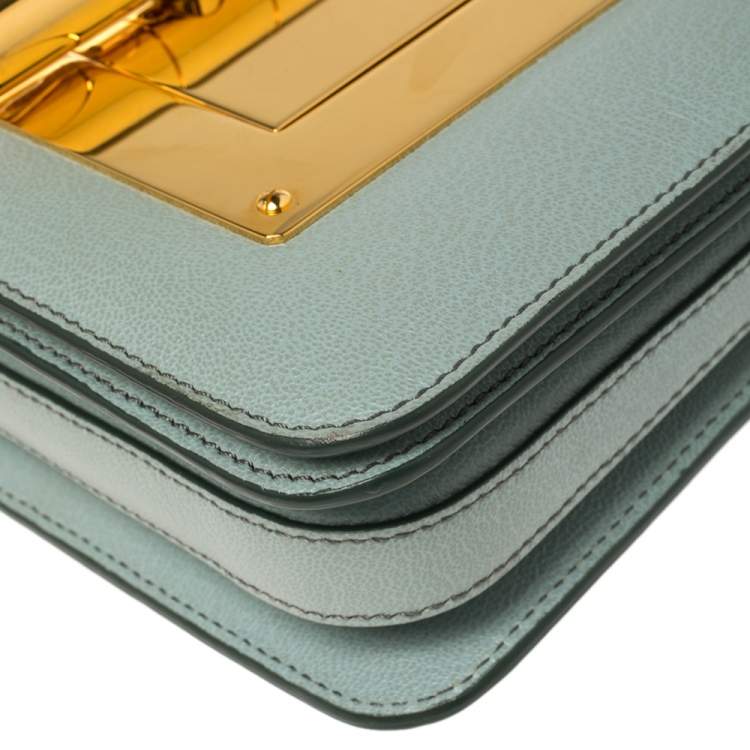 Pre Owned Tom Ford Mint Green Leather Small Natalia Crossbody Bag