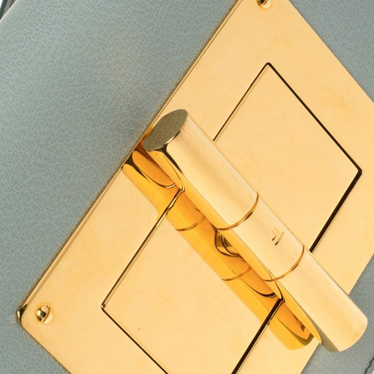 Pre Owned Tom Ford Mint Green Leather Small Natalia Crossbody Bag