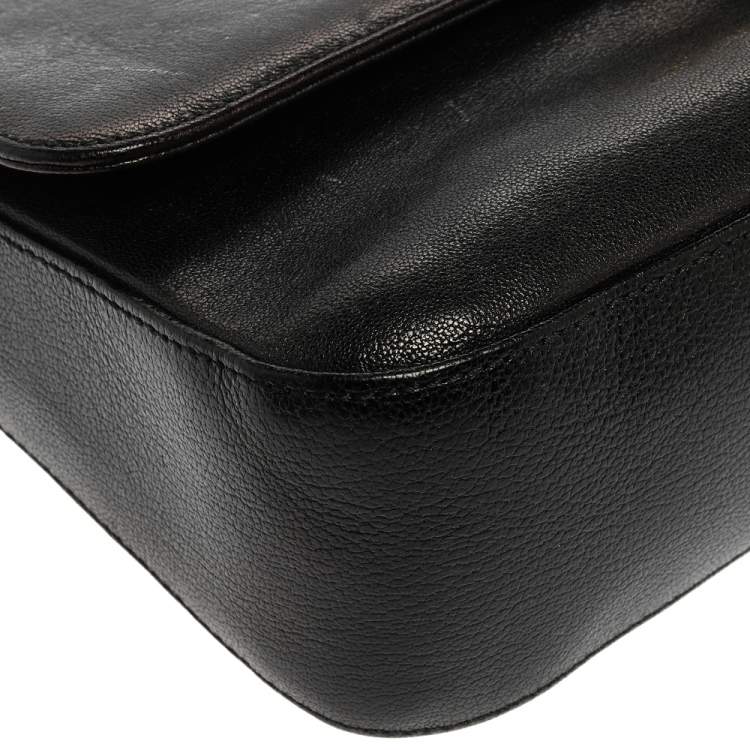 Pre Owned Tom Ford Black Leather Carine Flap Bag