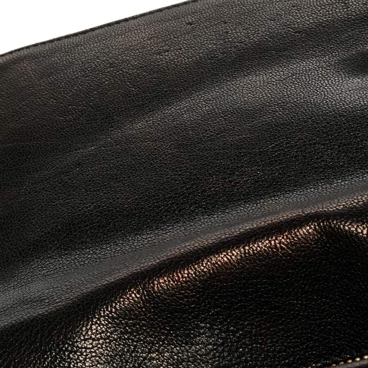 Pre Owned Tom Ford Black Leather Carine Flap Bag