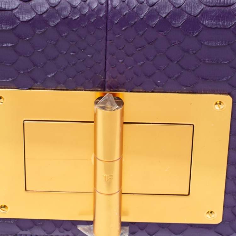 Pre Owned Tom Ford Purple Python Natalia Shoulder Bag