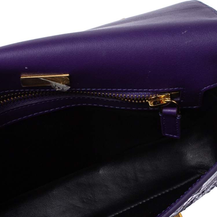 Pre Owned Tom Ford Purple Python Natalia Shoulder Bag