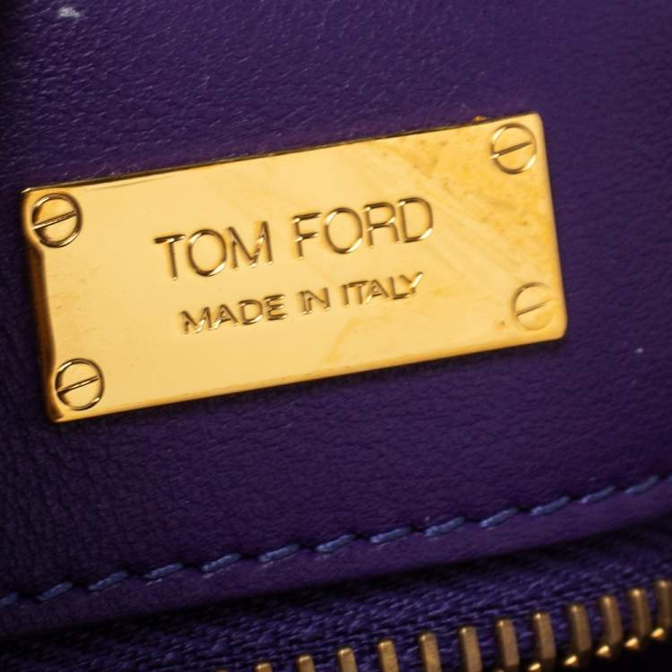 Pre Owned Tom Ford Purple Python Natalia Shoulder Bag