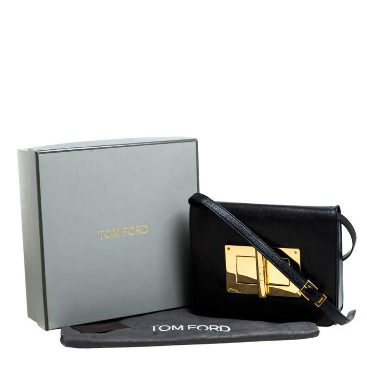 Pre Owned Tom Ford Black Leather Natalia Shoulder Bag