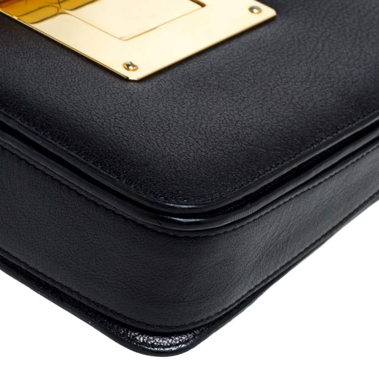 Pre Owned Tom Ford Black Leather Natalia Shoulder Bag