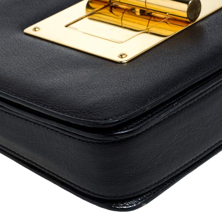 Pre Owned Tom Ford Black Leather Natalia Shoulder Bag