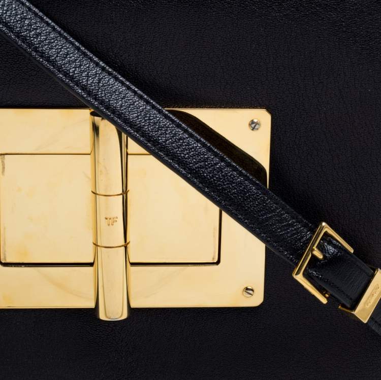 Pre Owned Tom Ford Black Leather Natalia Shoulder Bag