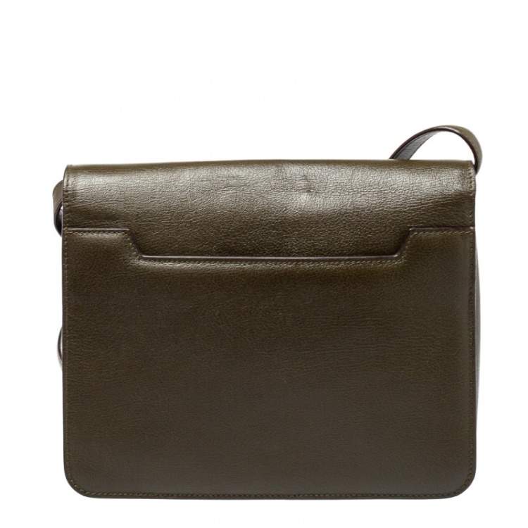 Pre Owned Tom Ford Olive Green Leather Large Natalia Shoulder Bag