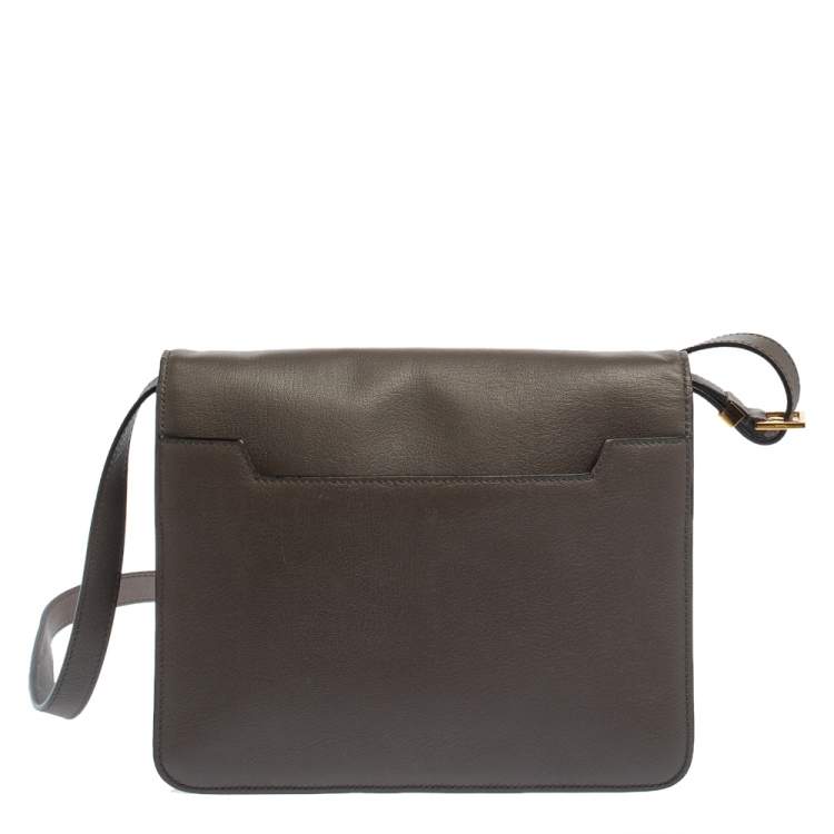 Pre Owned Tom Ford Grey Leather Medium Natalia Shoulder Bag