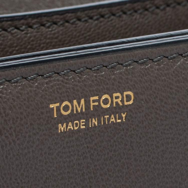 Pre Owned Tom Ford Grey Leather Medium Natalia Shoulder Bag
