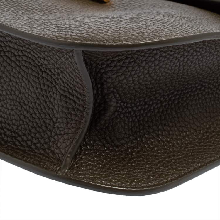 Pre Owned Tom Ford Dark Olive Green Leather Tara Crossbody Bag