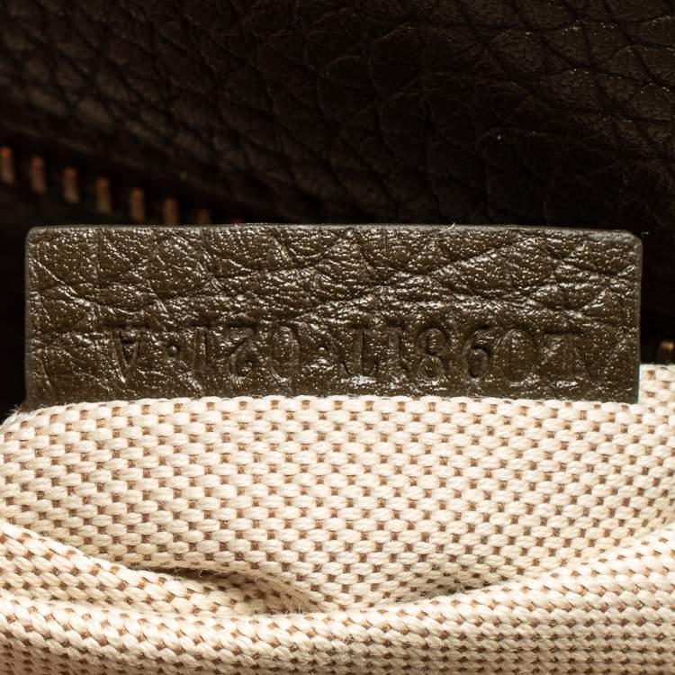 Pre Owned Tom Ford Dark Olive Green Leather Tara Crossbody Bag