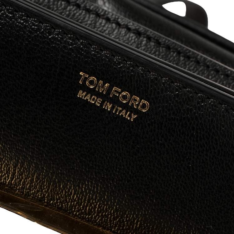 Pre Owned Tom Ford Black Leather Small Natalia Crossbody Bag