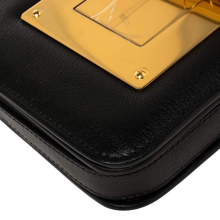 Pre Owned Tom Ford Black Leather Small Natalia Crossbody Bag
