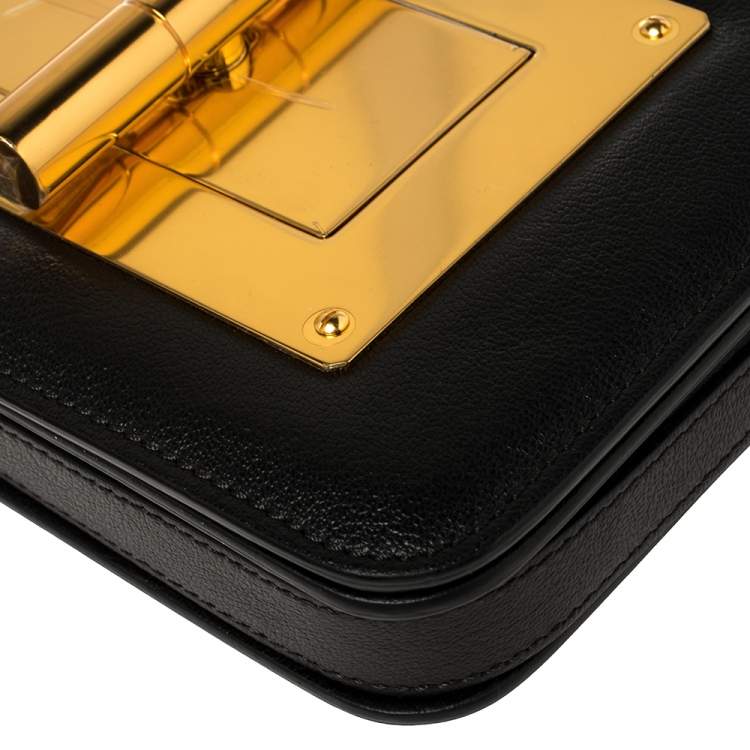 Pre Owned Tom Ford Black Leather Small Natalia Crossbody Bag