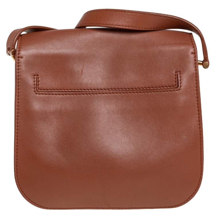Pre Owned Tom Ford Tan Leather Mini Tara Crossbody Bag