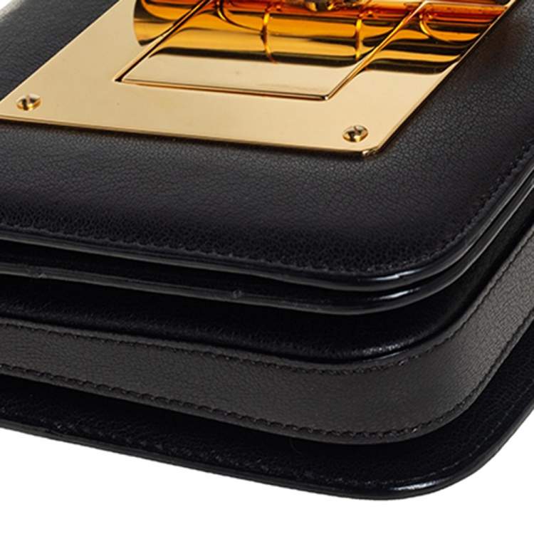 Pre Owned Tom Ford Black Leather Natalia Crossbody Bag