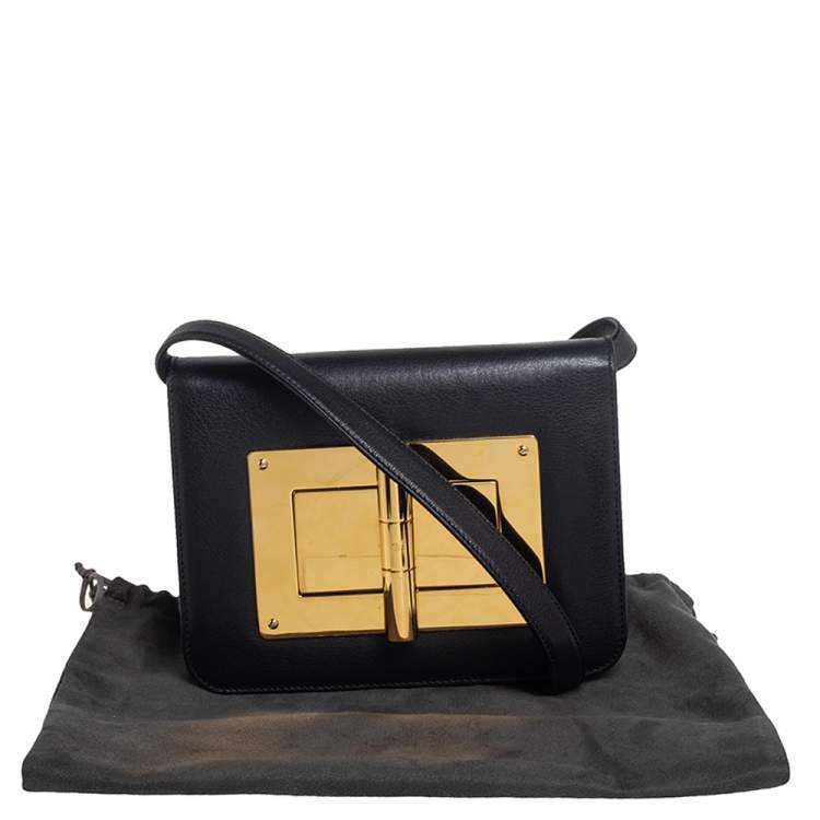 Pre Owned Tom Ford Black Leather Natalia Crossbody Bag