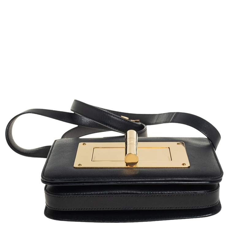 Pre Owned Tom Ford Black Leather Natalia Crossbody Bag
