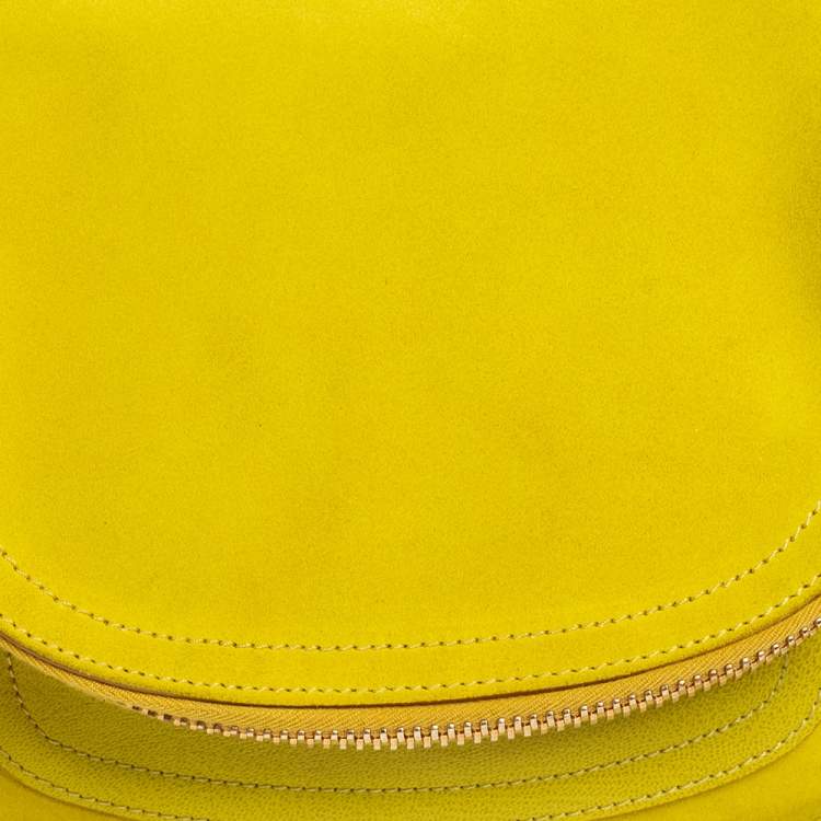 Pre Owned Tom Ford Yellow Suede Jennifer Shoulder Bag