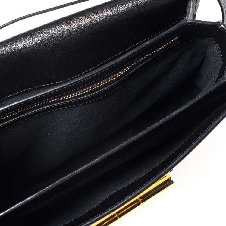Pre Owned Tom Ford Black Leather Medium Natalia Shoulder Bag