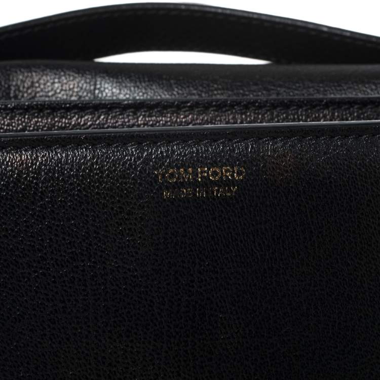Pre Owned Tom Ford Black Leather Medium Natalia Shoulder Bag