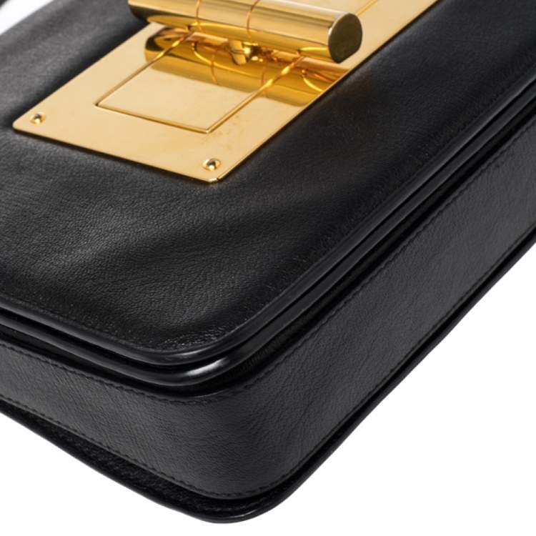 Pre Owned Tom Ford Black Leather Medium Natalia Shoulder Bag