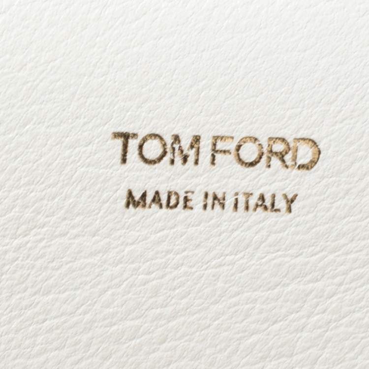 Pre Owned Tom Ford White Leather Small Natalia Crossbody Bag