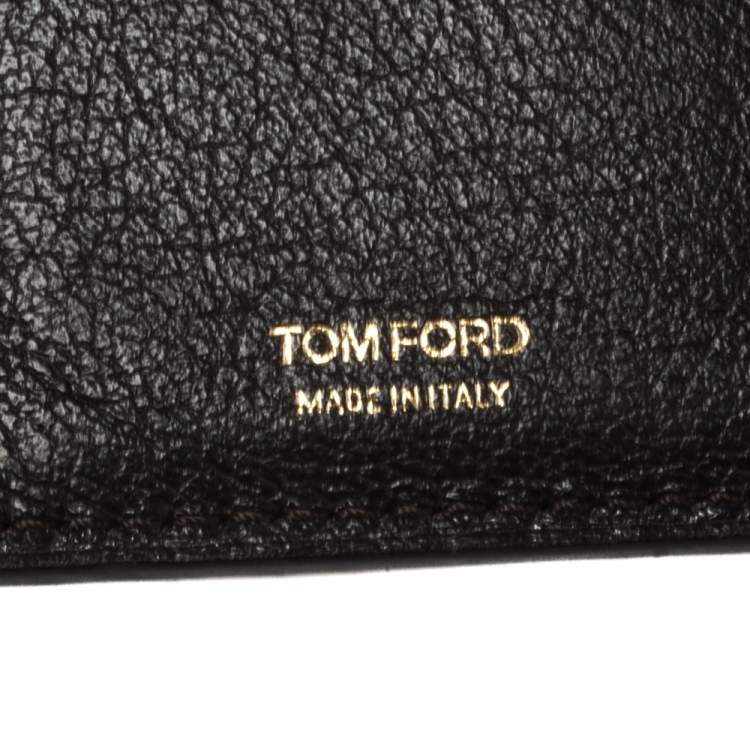 Pre Owned Tom Ford Dark Brown Leather Natalia French Wallet