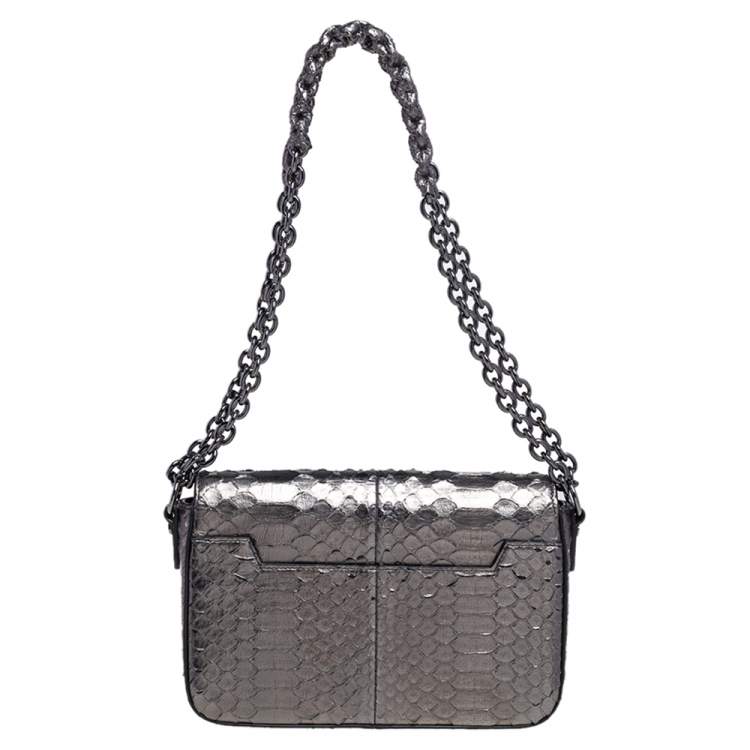 مملوكة مسبقًا Tom Ford Metallic Python Medium Natalia Shoulder Bag