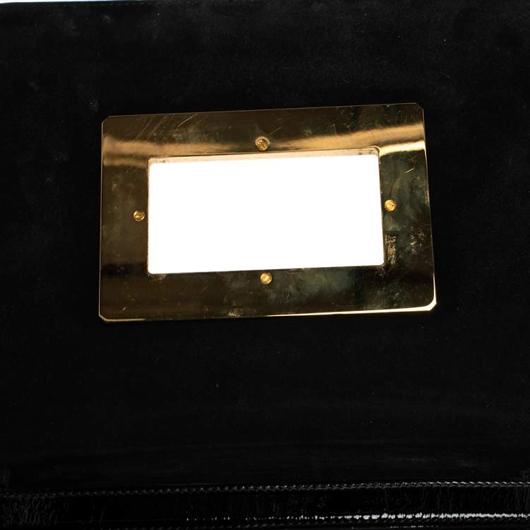Pre Owned Tom Ford Black Patent Leather Large Natalia Shoulder Bag
