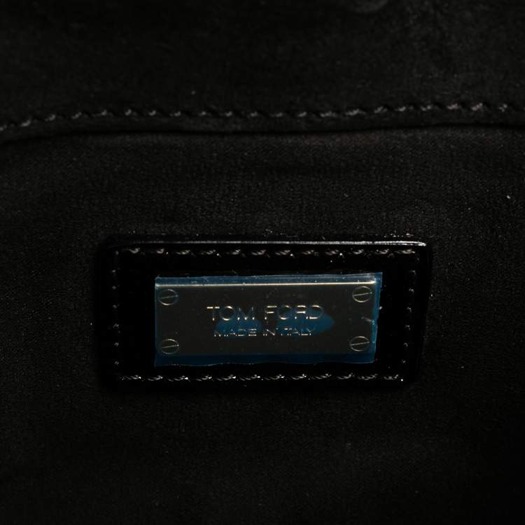 Pre Owned Tom Ford Black Patent Leather Large Natalia Shoulder Bag