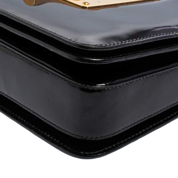 Pre Owned Tom Ford Black Patent Leather Large Natalia Shoulder Bag