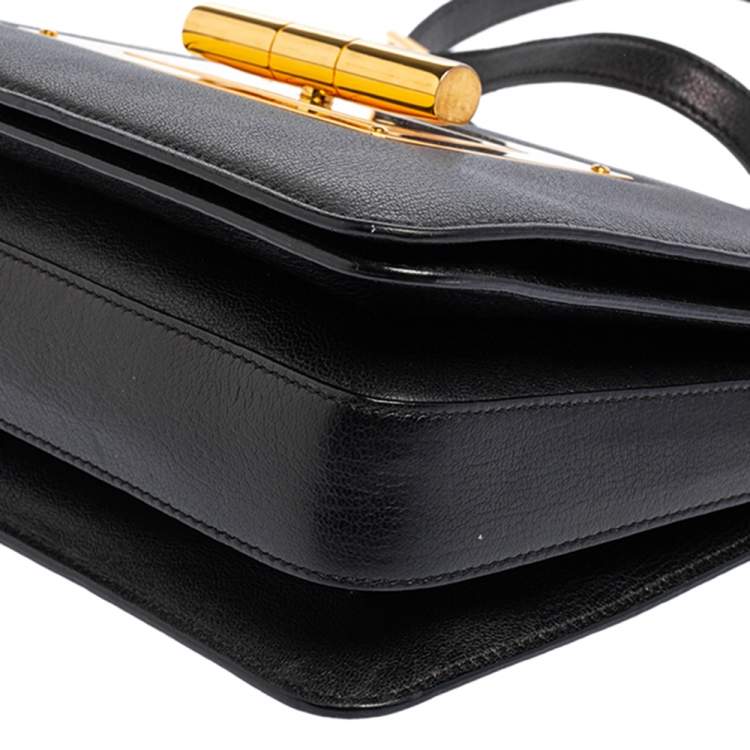 Pre Owned Tom Ford Black Leather Large Natalia Shoulder Bag