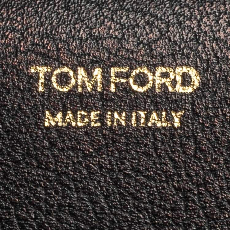 Pre Owned Tom Ford Black Leather Large Natalia Shoulder Bag