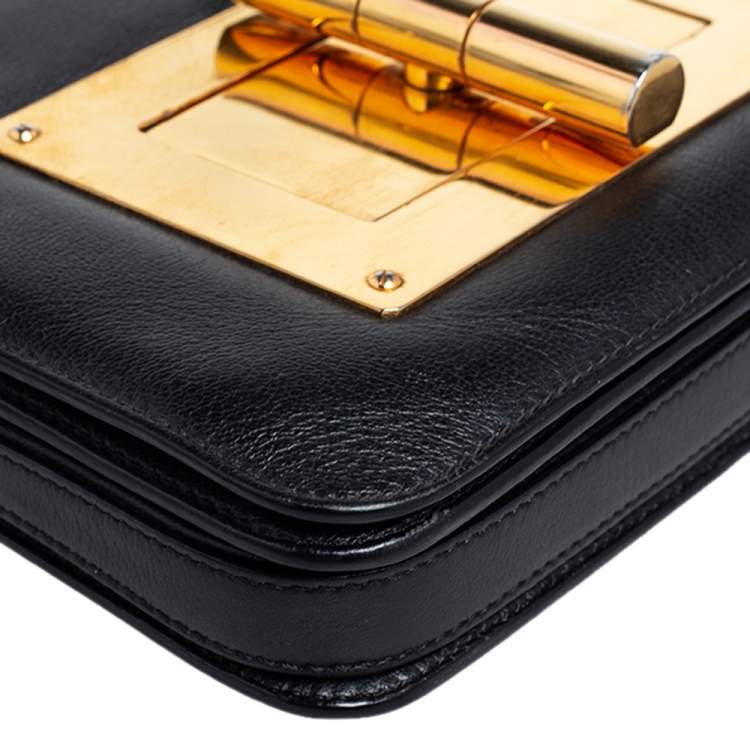 Pre Owned Tom Ford Black Leather Small Natalia Crossbody Bag