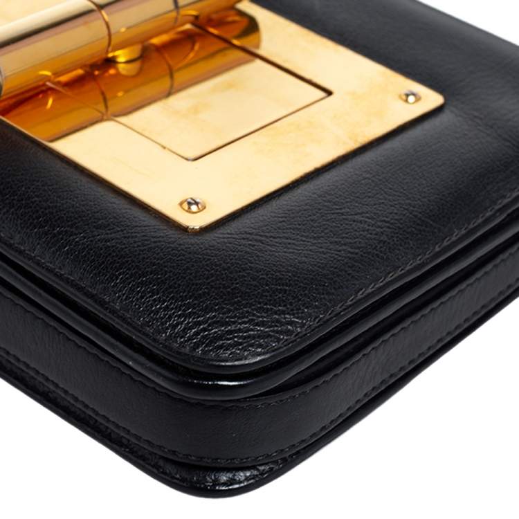 Pre Owned Tom Ford Black Leather Small Natalia Crossbody Bag