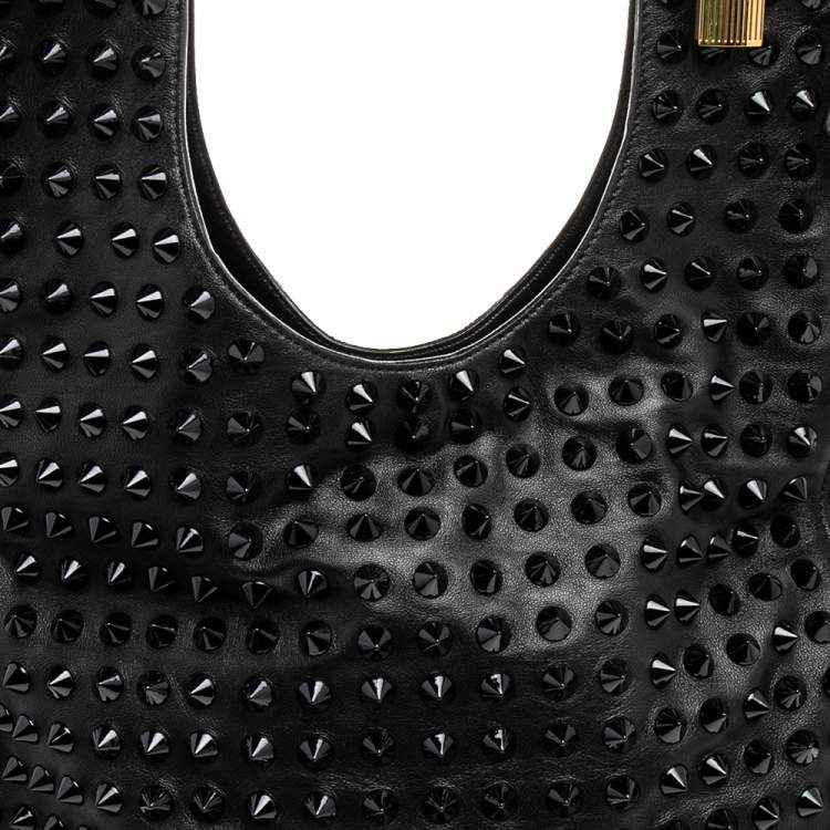 Pre Owned Tom Ford Black Leather Alix Studded Shoulder Bag