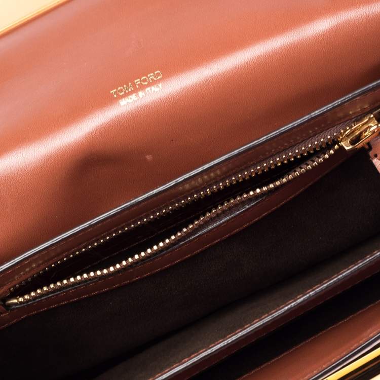 Pre Owned Tom Ford Brown Alligator Natalia Clutch