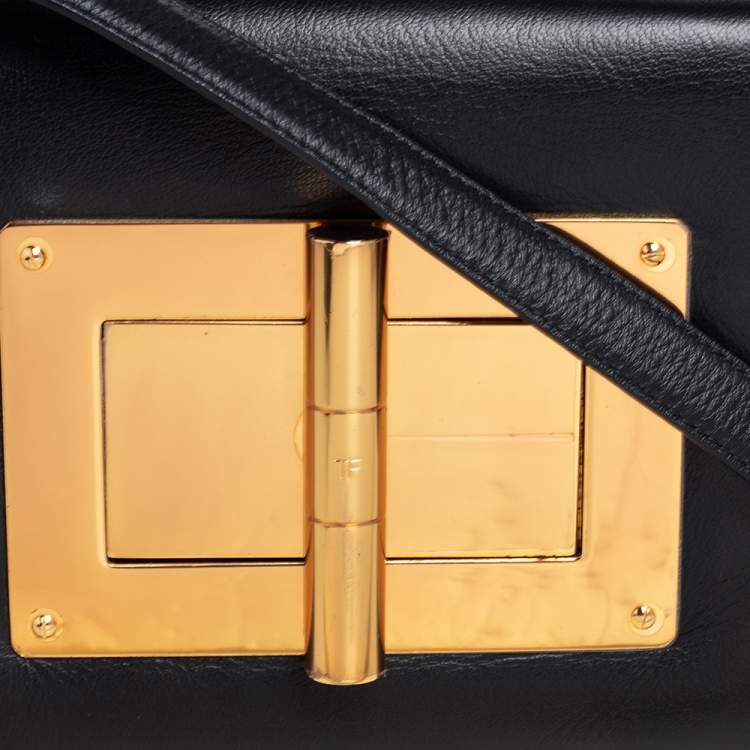 Pre Owned Tom Ford Black Leather Small Natalia Shoulder Bag