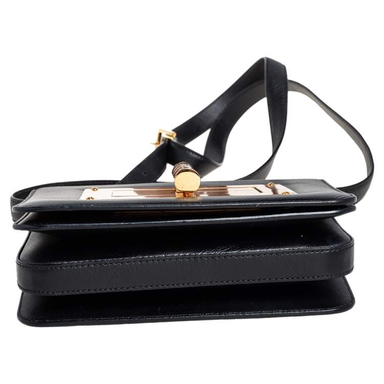 Pre Owned Tom Ford Black Leather Small Natalia Shoulder Bag
