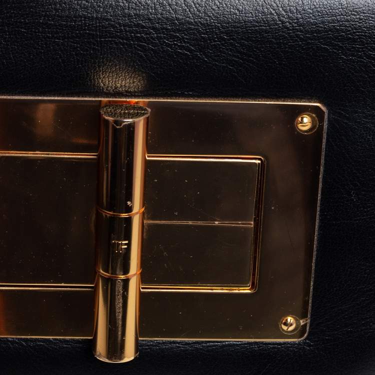 Pre Owned Tom Ford Black Leather Small Natalia Shoulder Bag