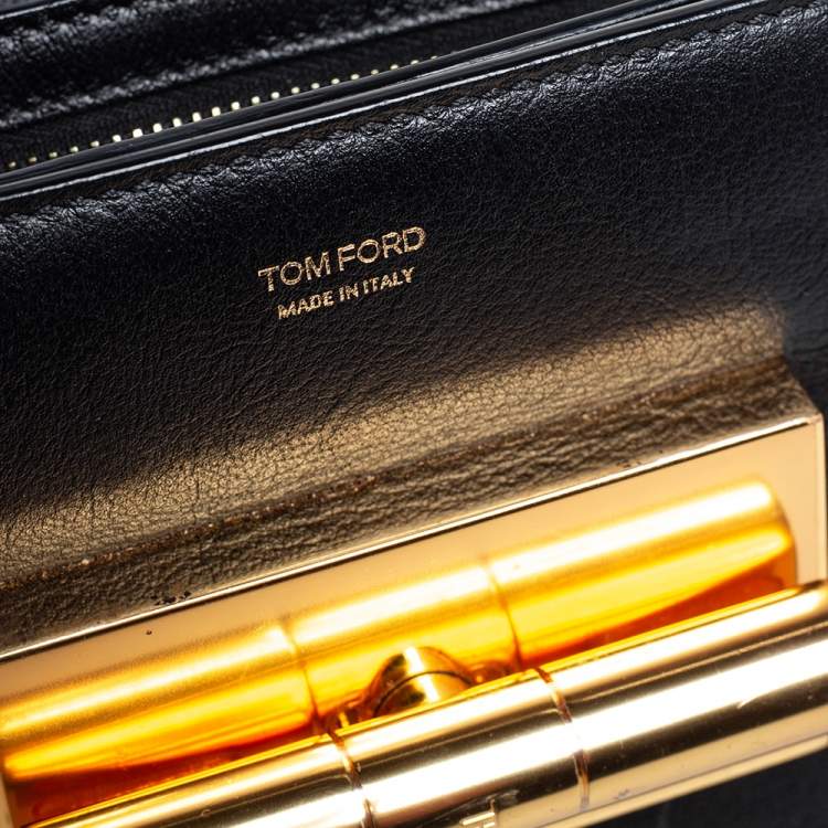 Pre Owned Tom Ford Black Leather Small Natalia Shoulder Bag
