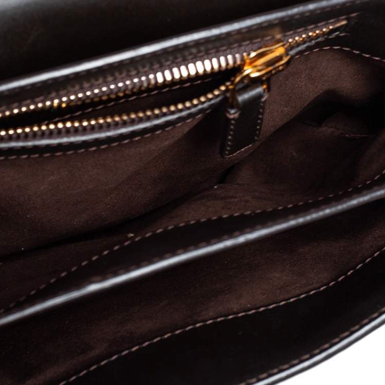 Pre Owned Tom Ford Military Green Python Small Natalia Crossbody Bag