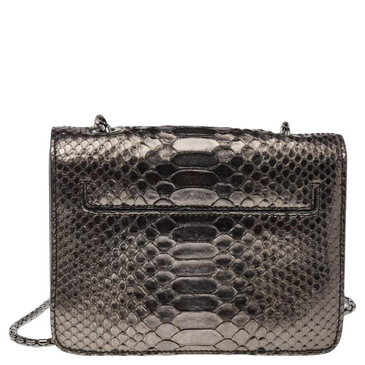 Pre Owned Tom Ford Metallic Python Leather Sienna Shoulder Bag