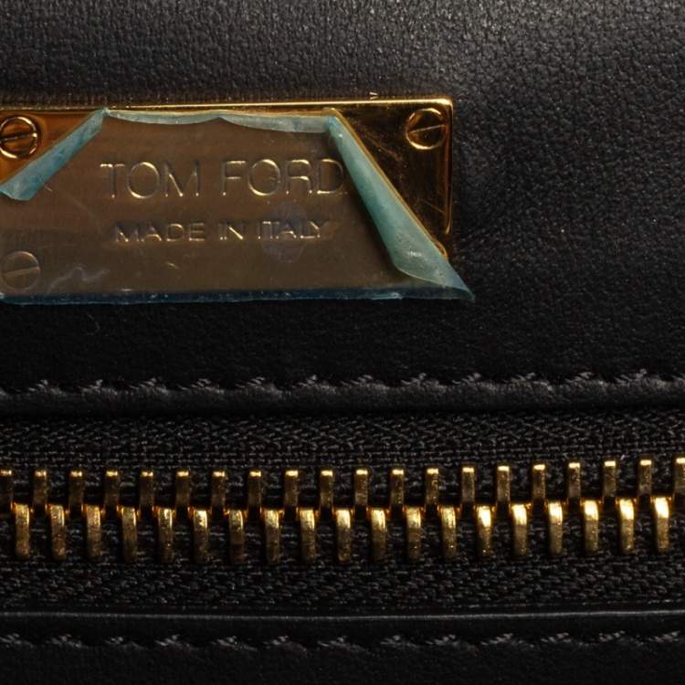 Pre Owned Tom Ford Black Python Natalia Chain Shoulder Bag