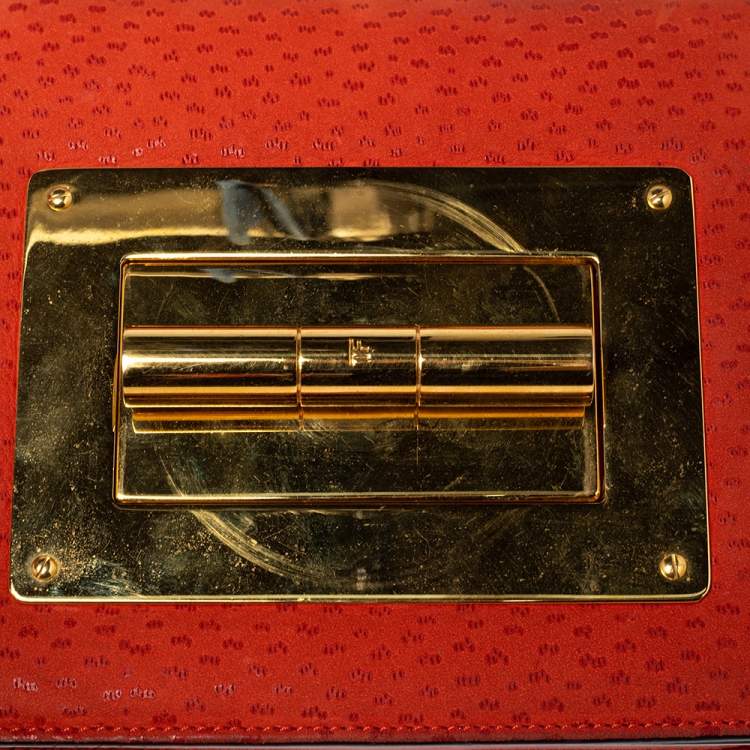 Pre Owned Tom Ford Orange Nubuck and Leather Small Natalia Shoulder Bag