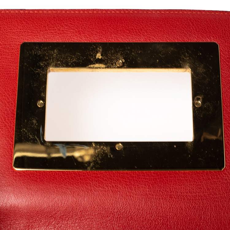 Pre Owned Tom Ford Orange Nubuck and Leather Small Natalia Shoulder Bag